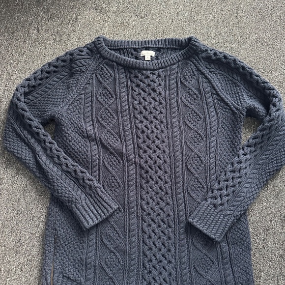 L.L.Bean Fisherman’s Sweater Tunic navy blue medium - Picture 3 of 3